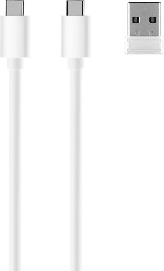 Maus pa kabllo Savio MB-05 1600 DPI Bluetooth 5.4/2.4 GHz optik e bardhë, me marrës USB + kabllo USB-C