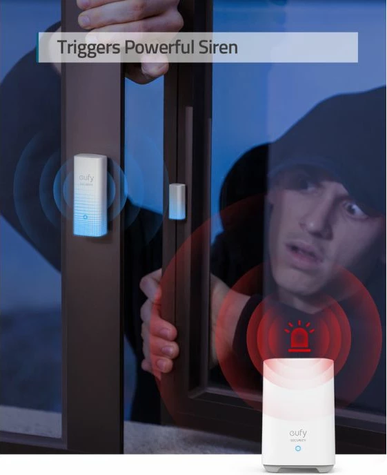 sensor dere dhe dritare Anker Eufy Security T89000D4, jetë baterie deri 2 vjet, i bardhë, set 2 copë