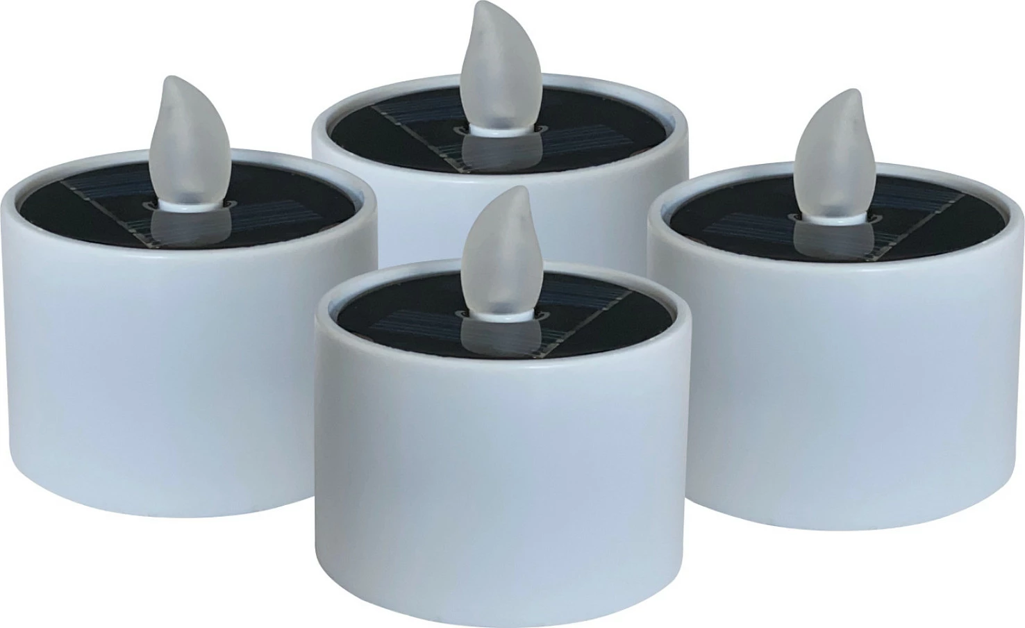 Drita LED solare RealPower 463600, set 4 copë, dritë e verdhë, e bardhë