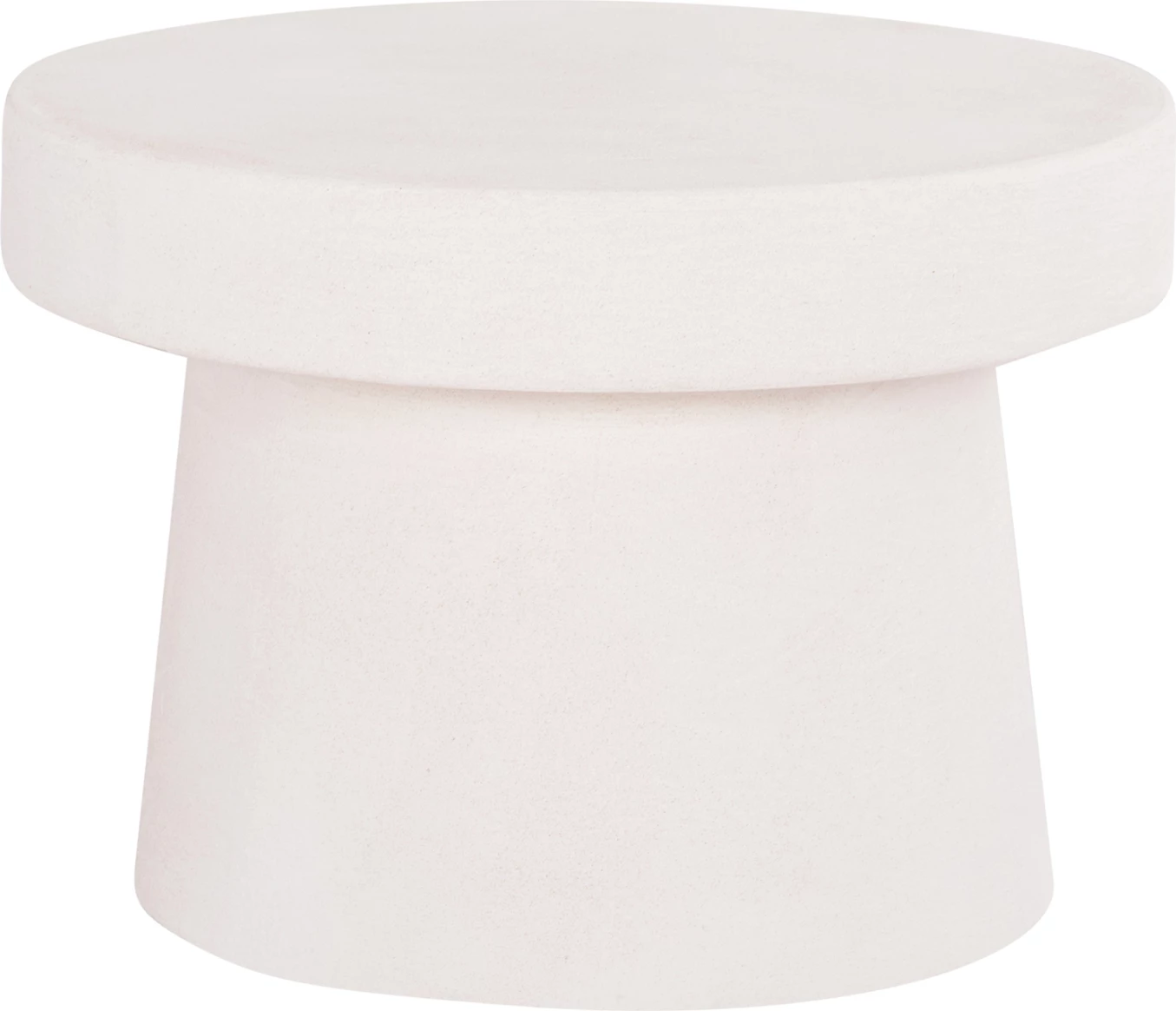 Tavolinë kafeje e rrumbullakët seri Santorini FH18051 MDF ngjyrë off-white Φ60x42.5Hcm.