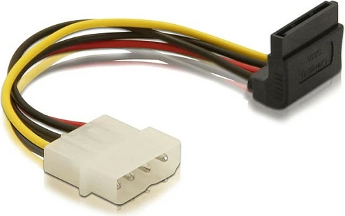 Kabllo rryme SATA DeLOCK 0.15m, 15-pin, mashkull-mashkull, këndore