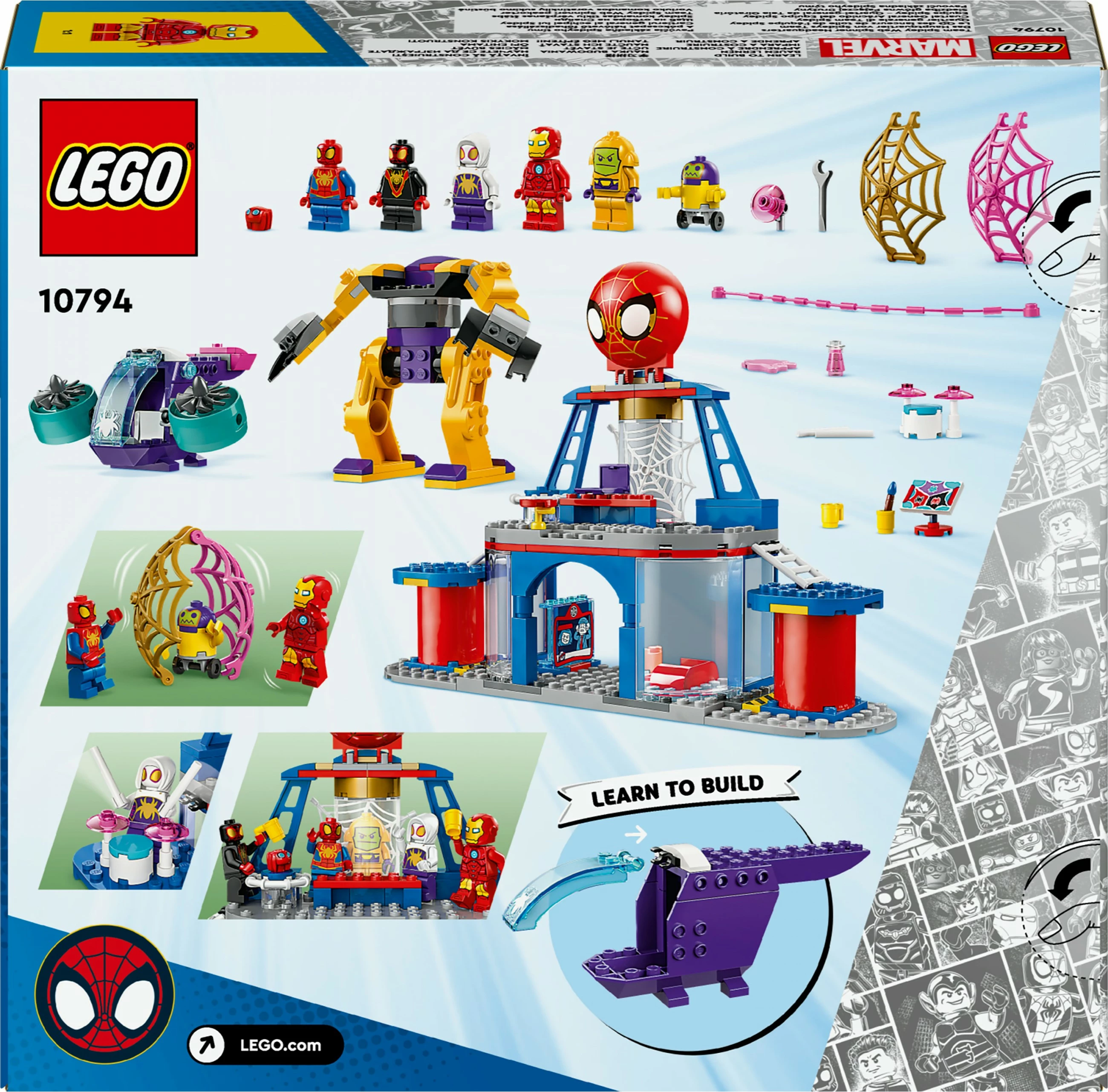 Set LEGO Marvel 10794 Spidey Team Headquarters, lodër ndërtimi për fëmijë