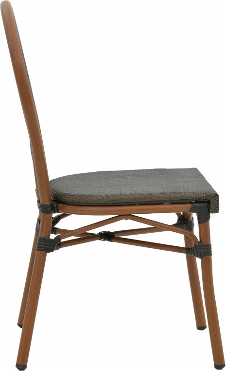 Karrige Nacia alumini-kafe e errët tekstilene gri 45x59x85cm