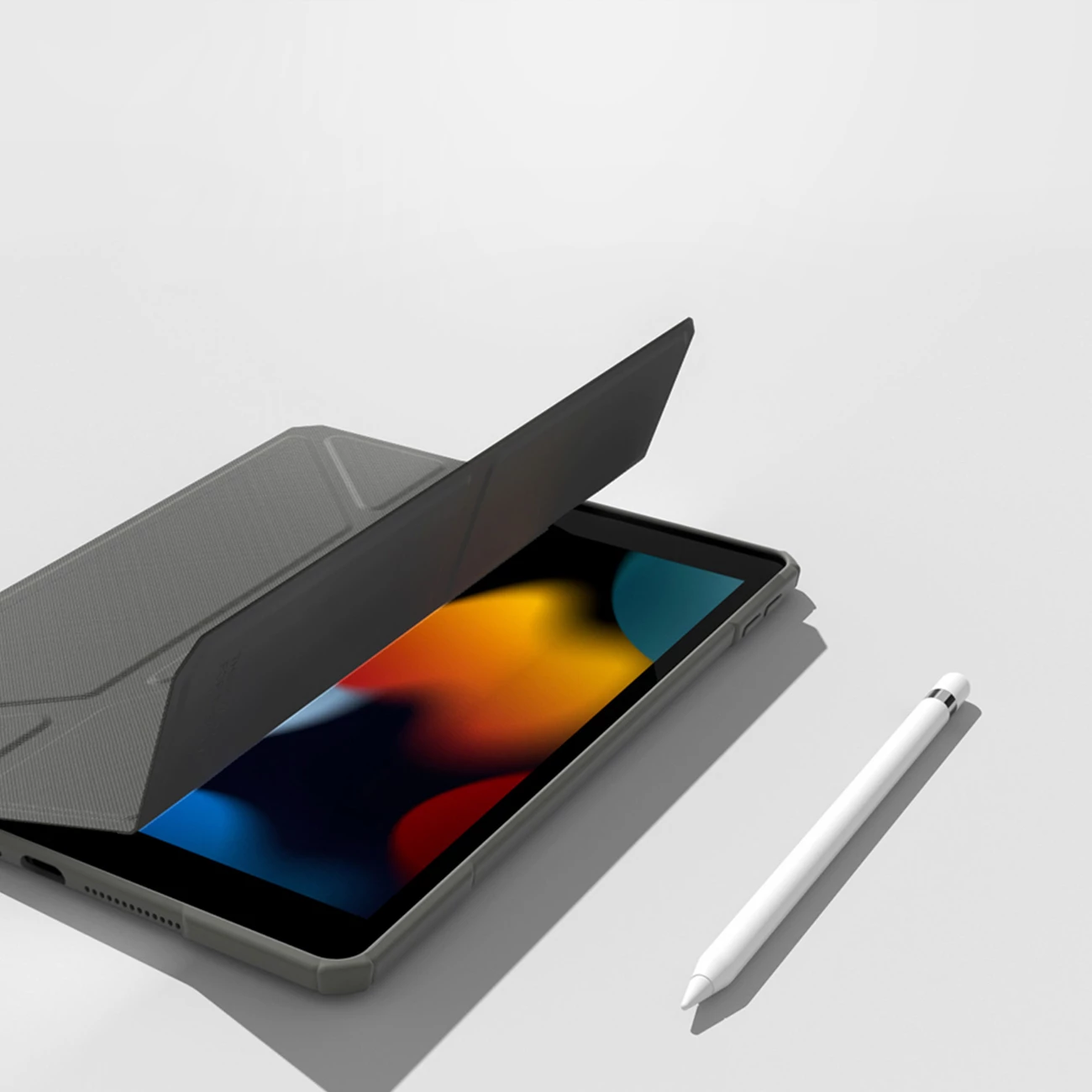 Mbështjellës folio, AmazingThing Titan Pro, për iPad Air 11" M3 (2025) me mbajtës Apple Pencil dhe stand, gri