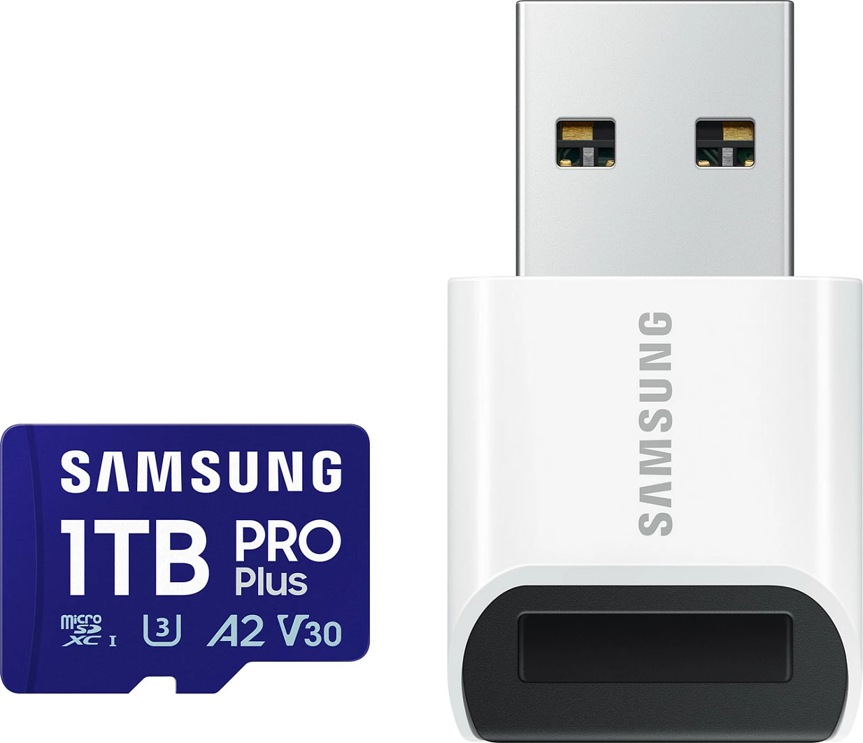 MicroSDXC Samsung 1TB PRO Plus, Class 10, UHS-I, A2, V30, blu