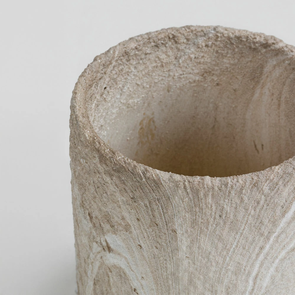 Set vazo për bimë PUMOR, 3 copë, qeramikë, bezhë-bardhë, 18x18x18cm