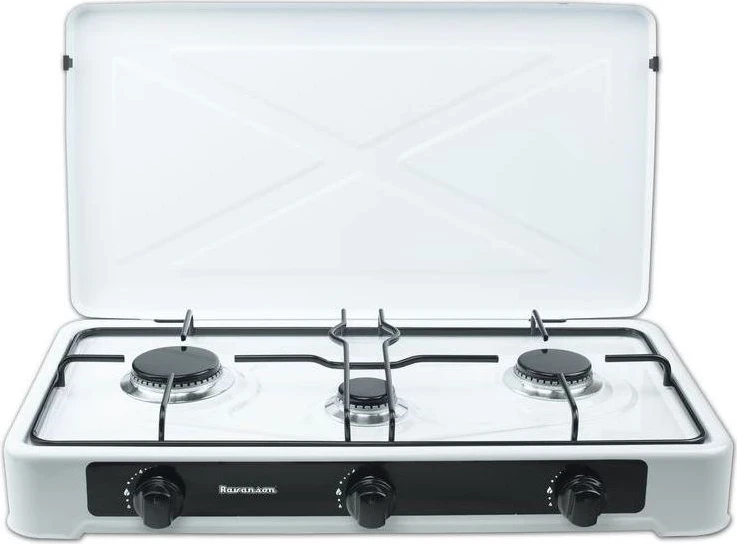 Reshov me 3 pllaka Ravanson, K-03TB, 60 cm, e bardhë