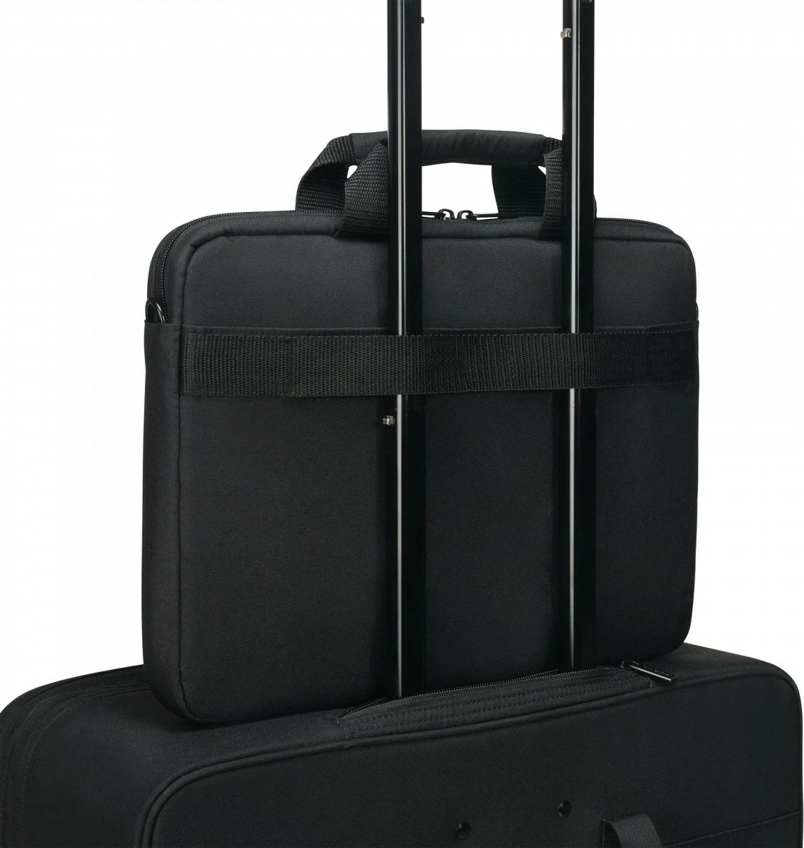 çantë slim për laptop DICOTA TWO D3250602 13-14" rPET me dorezë dhe rrip supi, e zezë