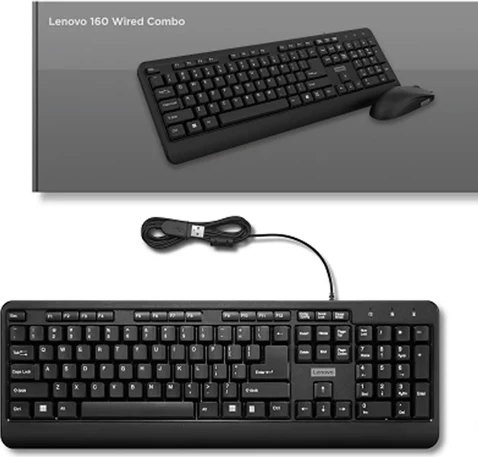 Tastierë ergonomike Lenovo 160, e zezë