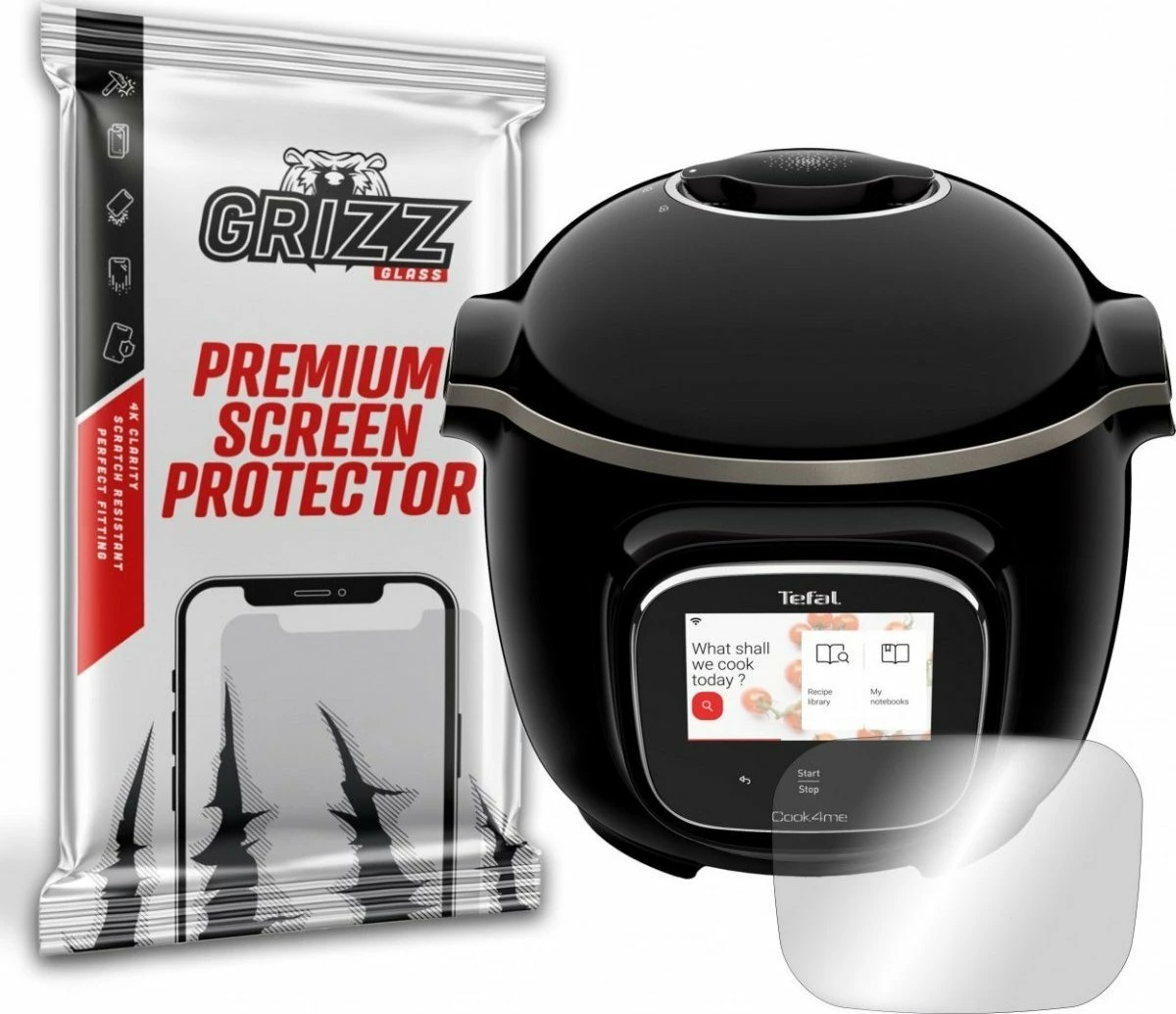Xham mbrojtës hibrid GrizzGlass HybridGlass për Tefal Multicooker CY9128, set 1 copë
