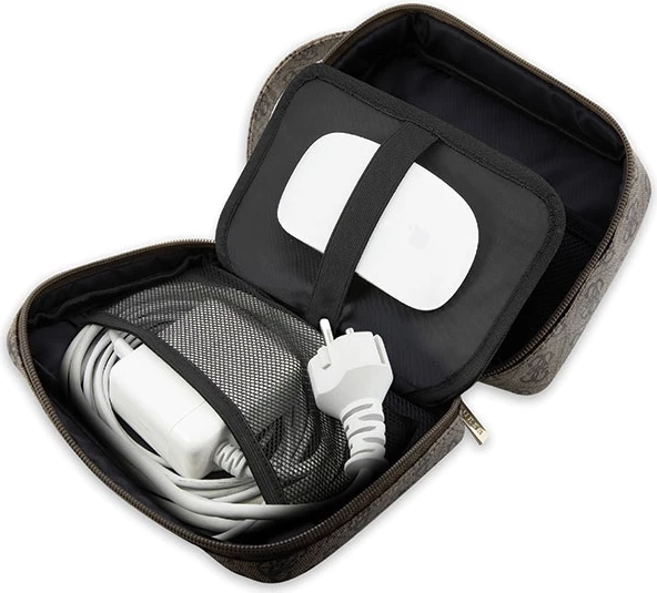 Çantë organizuese Guess 4G Printed Stripes, GUE002711-0, kafe