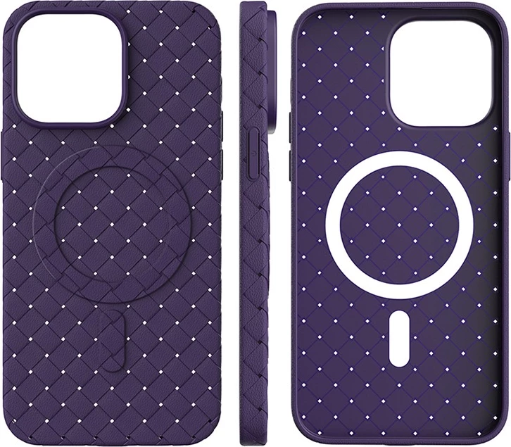 Mbështjellës Hurtel Woven Case për iPhone 15 Pro, MagSafe, e zezë