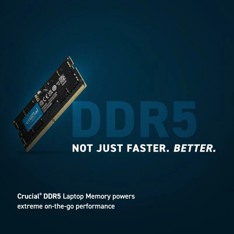 RAM Memorje Crucial DDR5 SO-DIMM CT48G56C46S5 48GB 5600MHz, e zezë