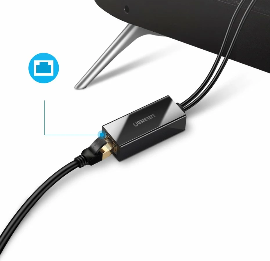 Kartë rrjeti e jashtme Ugreen 30985 për Chromecast, 100Mb/s, 1m, e zezë