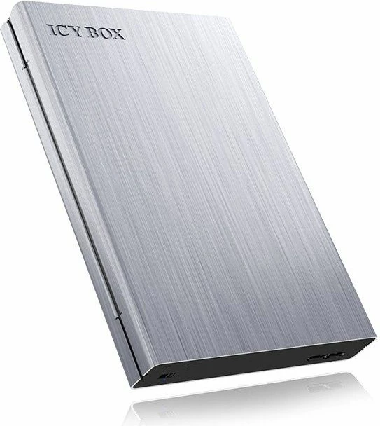 Kasë eksternale për HDD/SSD 2.5\" ICYBOX IB-241WP, USB-C USB 3.0 5Gb/s, me write-protection, argjendtë/zi