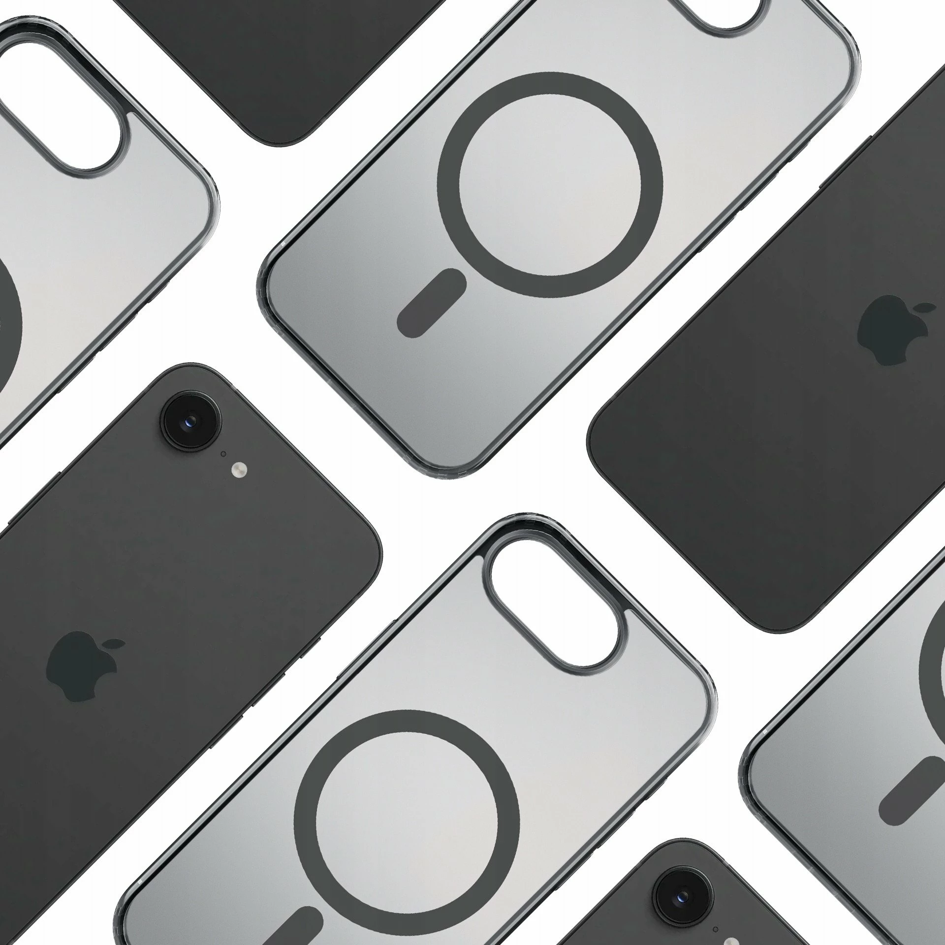 Mbështjellës 3MK Frosty MagCase për Apple iPhone 16E, MagSafe, mat, i zi