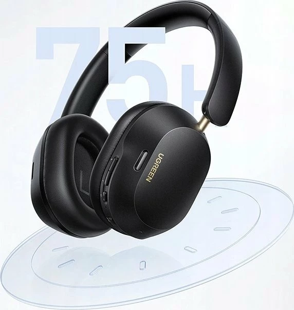 Kufje Bluetooth Ugreen HiTune Max 5C, ANC, 75 orë, Hi-Res LDAC, 40 mm, USB-C, të zeza