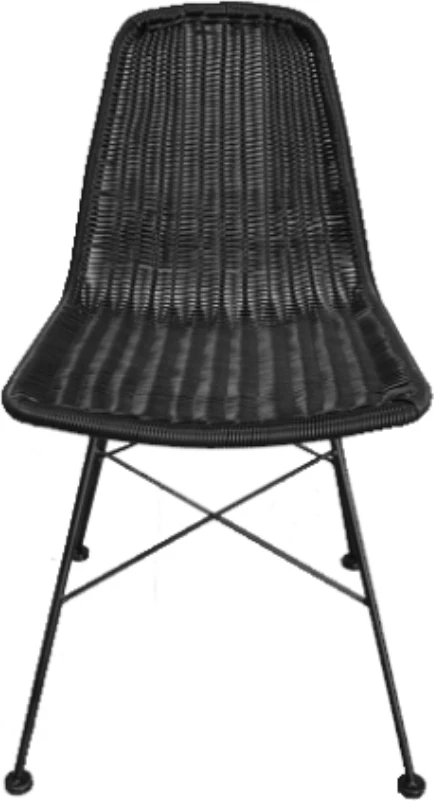 Karrige Denmark, e zezë, 44x57x81cm