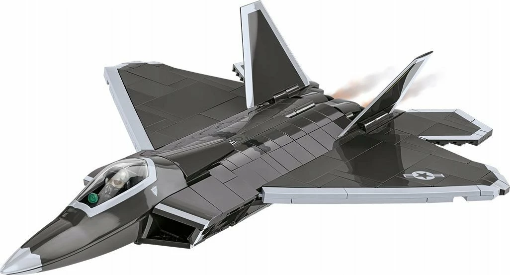 Set blloqesh ndërtimi Cobi Lockheed F-22 Raptor GXP-914620, 695 copë, shkallë 1:48, 1 figurë pilot, me stendë ekspozimi, e hirtë