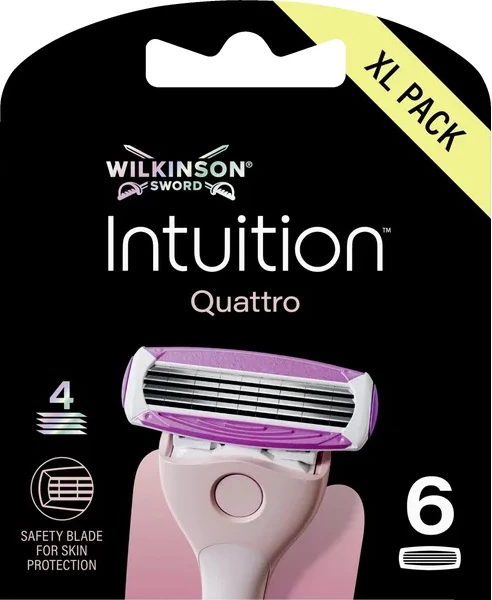 Refill për brisk rroje për femra Wilkinson Intuition Quattro, 6 copë