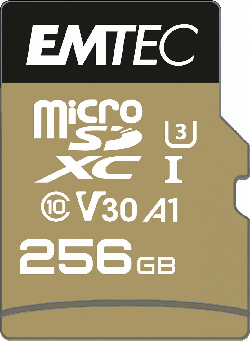 MicroSDXC EMTEC SpeedIN Pro 256GB, Class 10, UHS-I, kafe