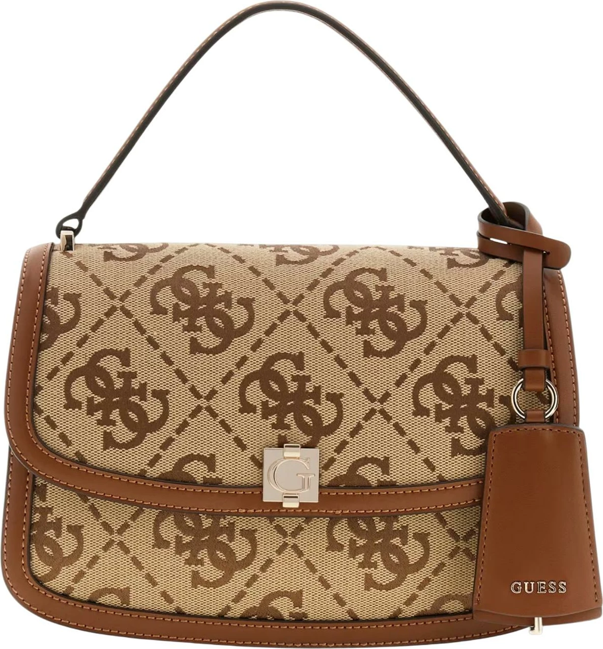 Çantë krahu Guess Audrey Logo SML GFRN HWJG97 55210 për femra, latte