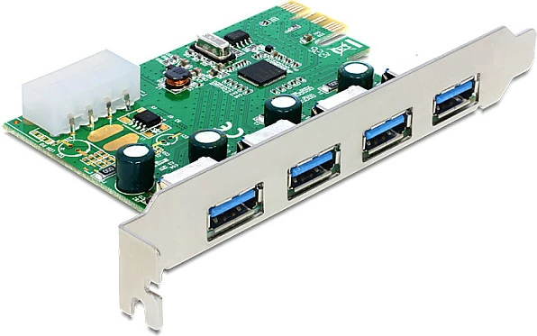 Kartë PCIe DeLOCK 89363, 4x USB 3.2 Gen 1 Type-A, 5 Gbit/s