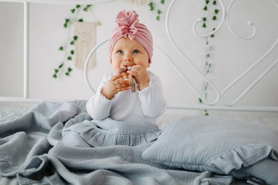 Batanije muslin Pulp 90 x 100 cm, pa mbushje, 100% pambuk, gri