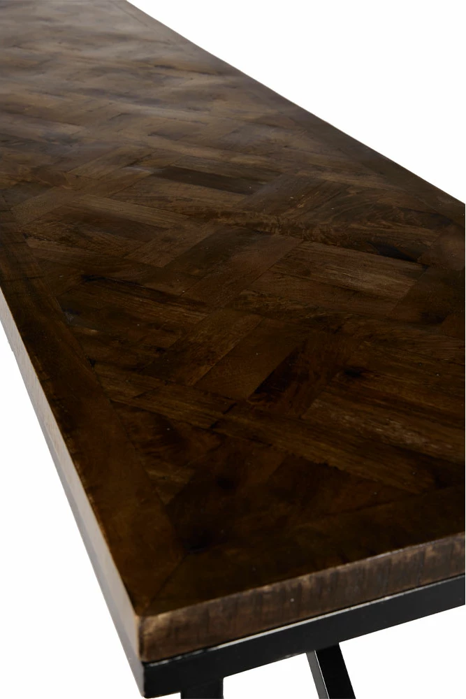 Bankë Maiandros, ngjyrë kafe e errët, 170x45x45