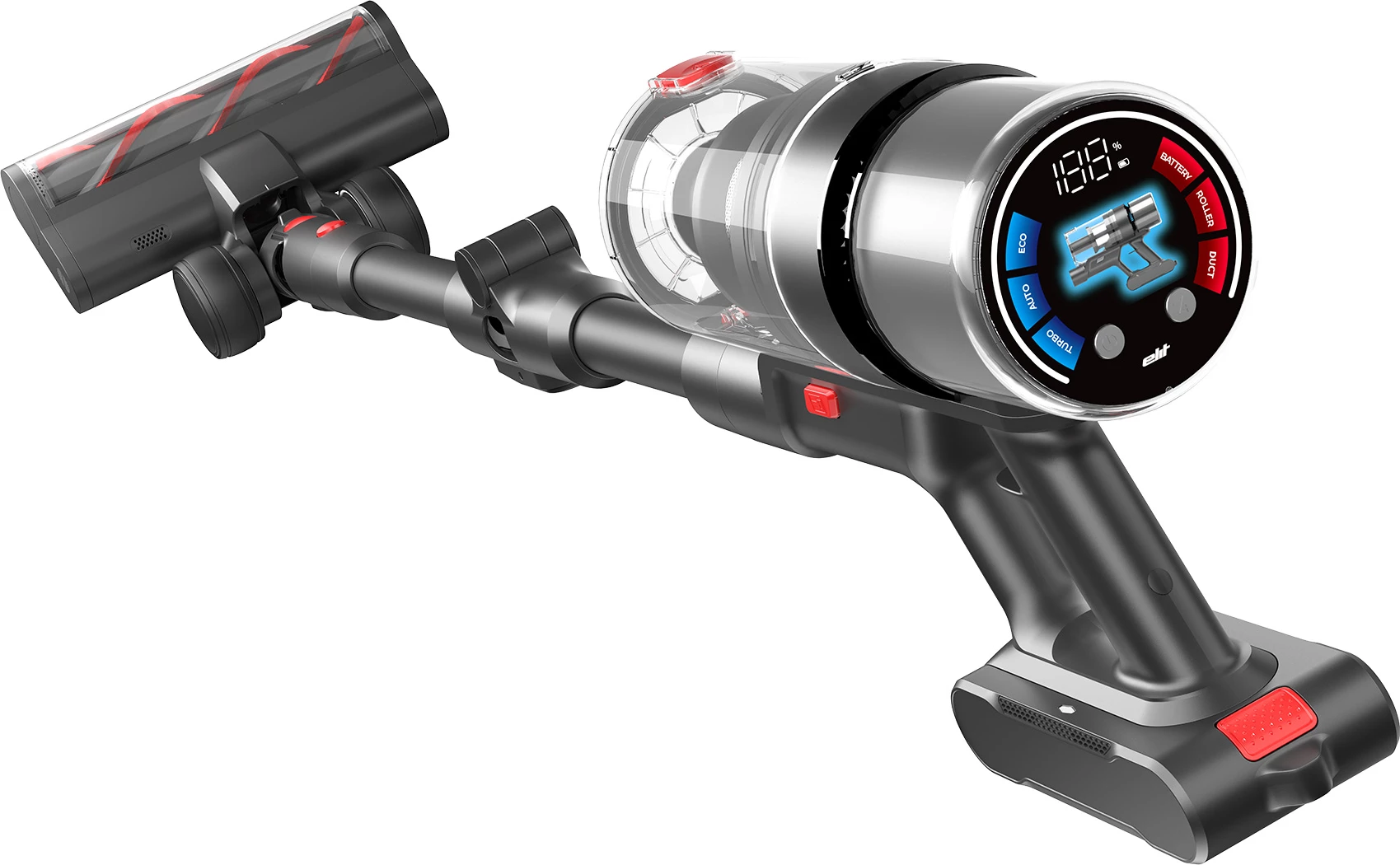 Fshesë me korrent stick pa kabllo Elit ZoomONE 450W, bateri 2200mAh, deri 60 min, set me aksesorë, gri e errët