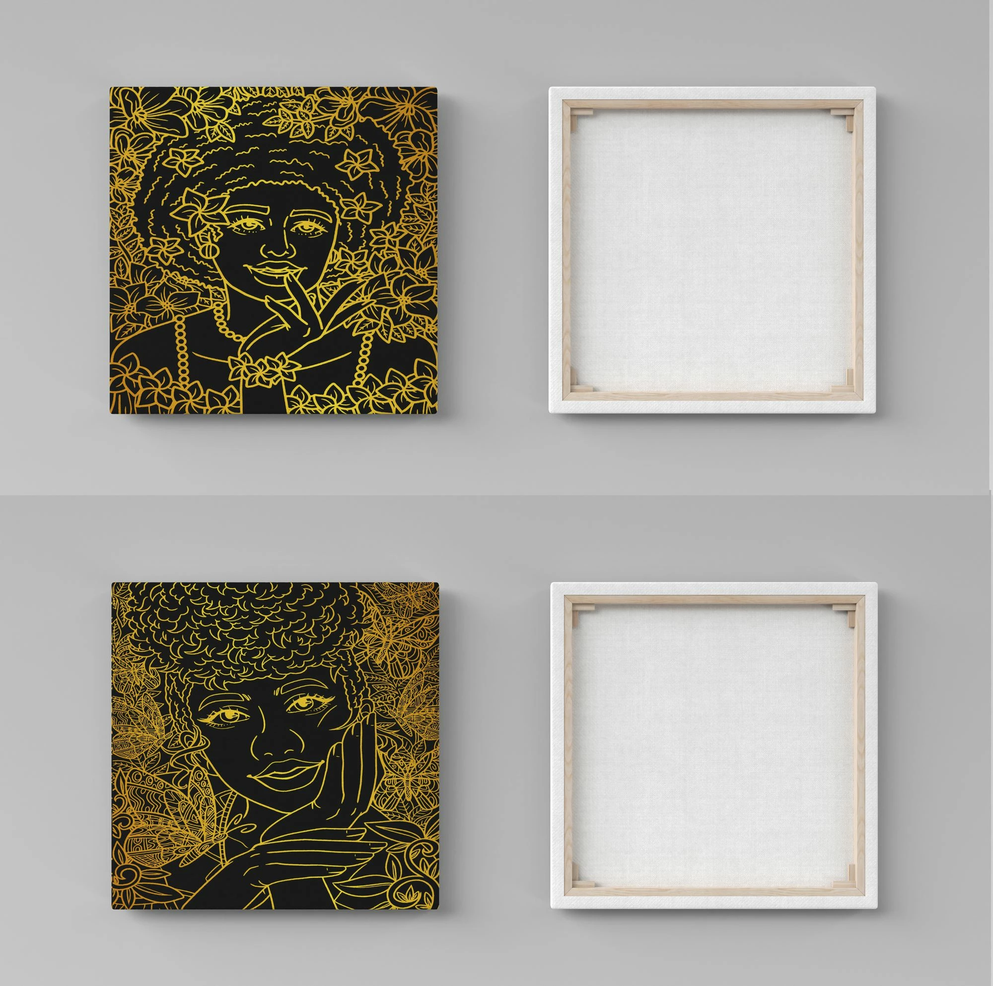 Pikturë dekorative në kanavacë (2 copë), Wallity, ASR2-CNV25-2, 30x30 cm