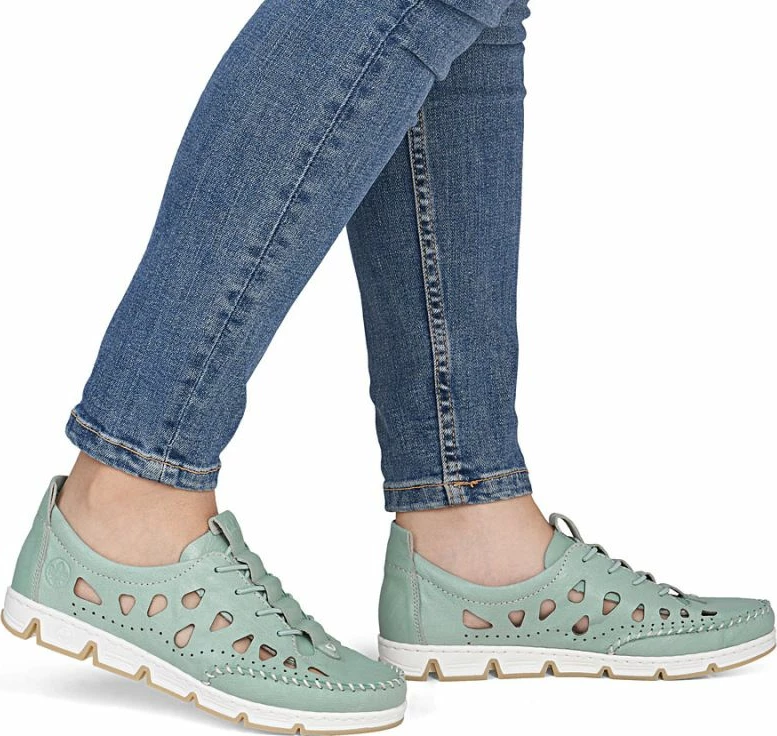 Këpucë të ulëta femra Rieker 49956-52, të gjelbra