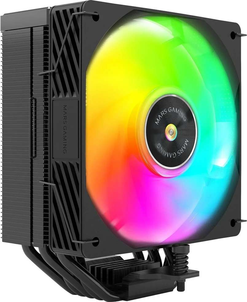 Kasë ftohëse për procesor TACENS Mars Gaming MCPUX5ARGB, 12 cm, RGB, e zezë