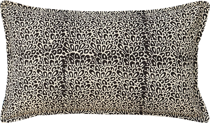 Jastëk dekorativ Black Pearl, pambuk, ngjyrë e zezë dhe e bardhë, 40x60cm