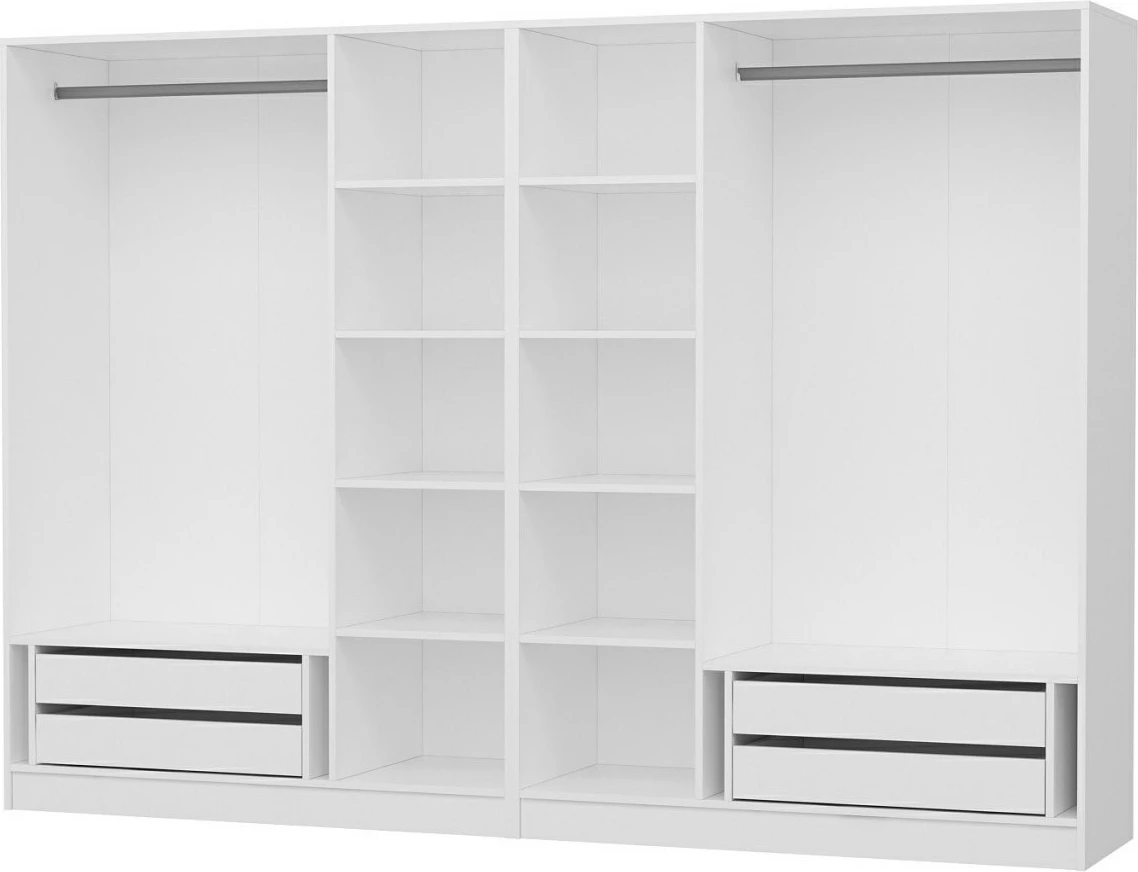 Dollap i bardhë për rroba, Skye Decor, Kale - 4011, 270x190x52 cm