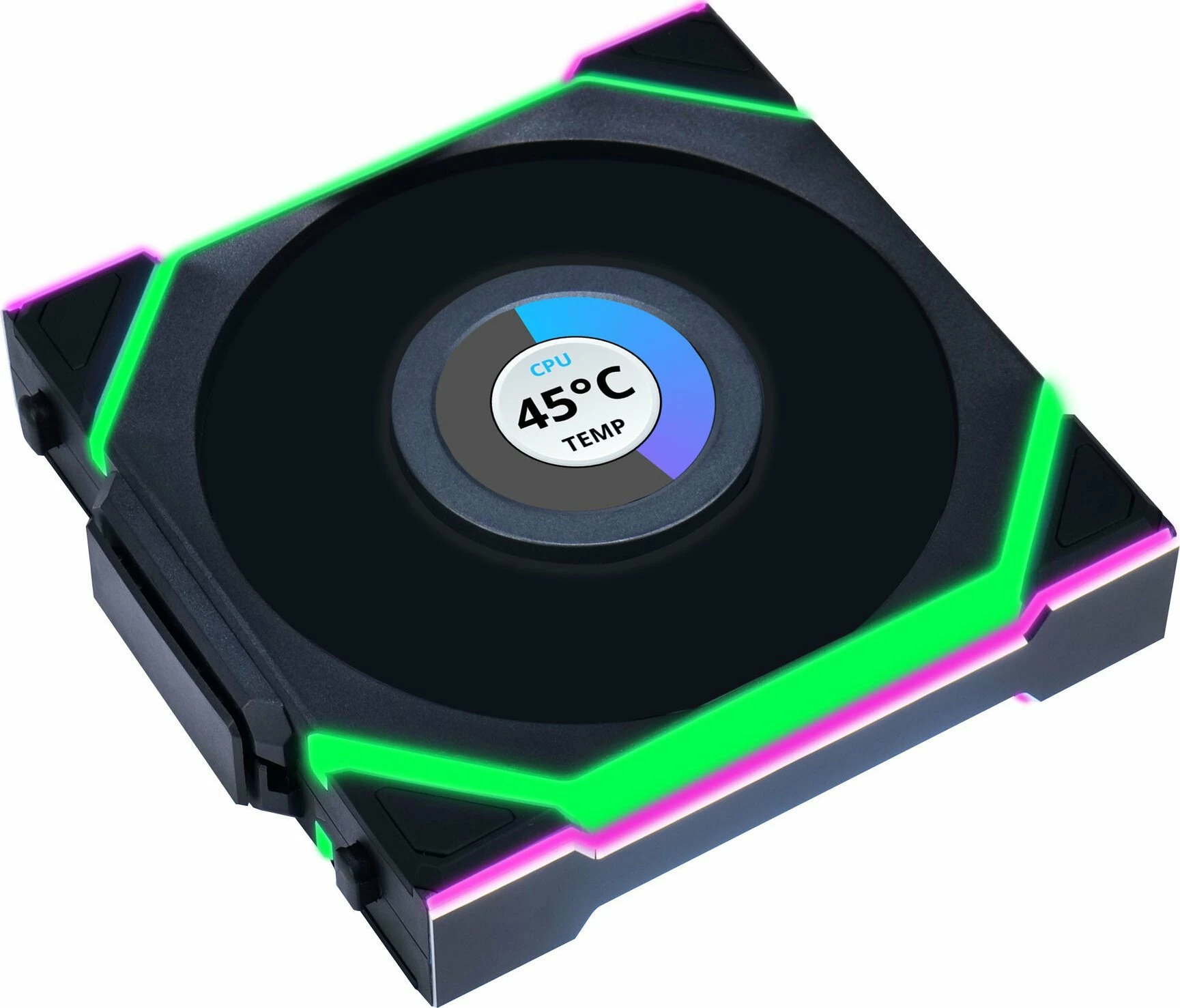 Ventilator ftohës për PC Lian Li UNI FAN SL Wireless LCD 120 3-pack 12SLLCD1W3B 120mm, zi