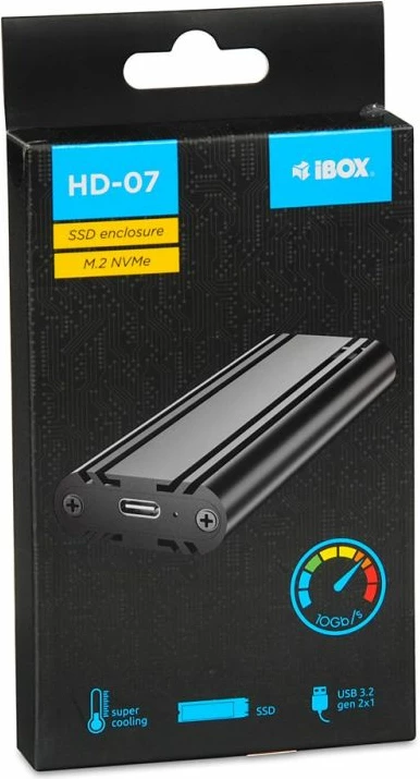 Kuti SSD NVMe iBox HD-07, e zezë