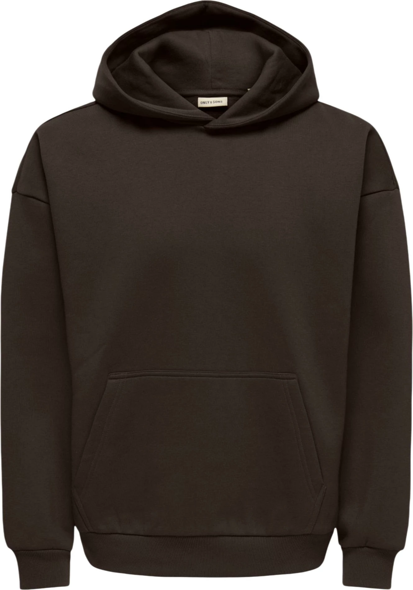 Duks me kapuç Only & Sons Onsceres Ovz Ls Hoodie Sweat Noos 22036786, kafe [Madhësia: M]