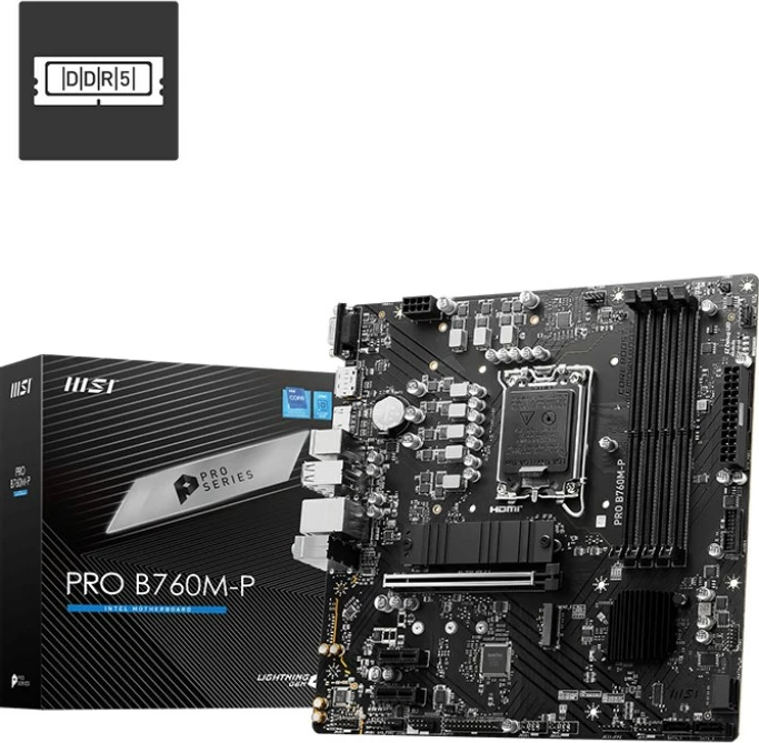 Pllakë amë MSI PRO B760M-P, Intel B760 LGA 1700, micro ATX