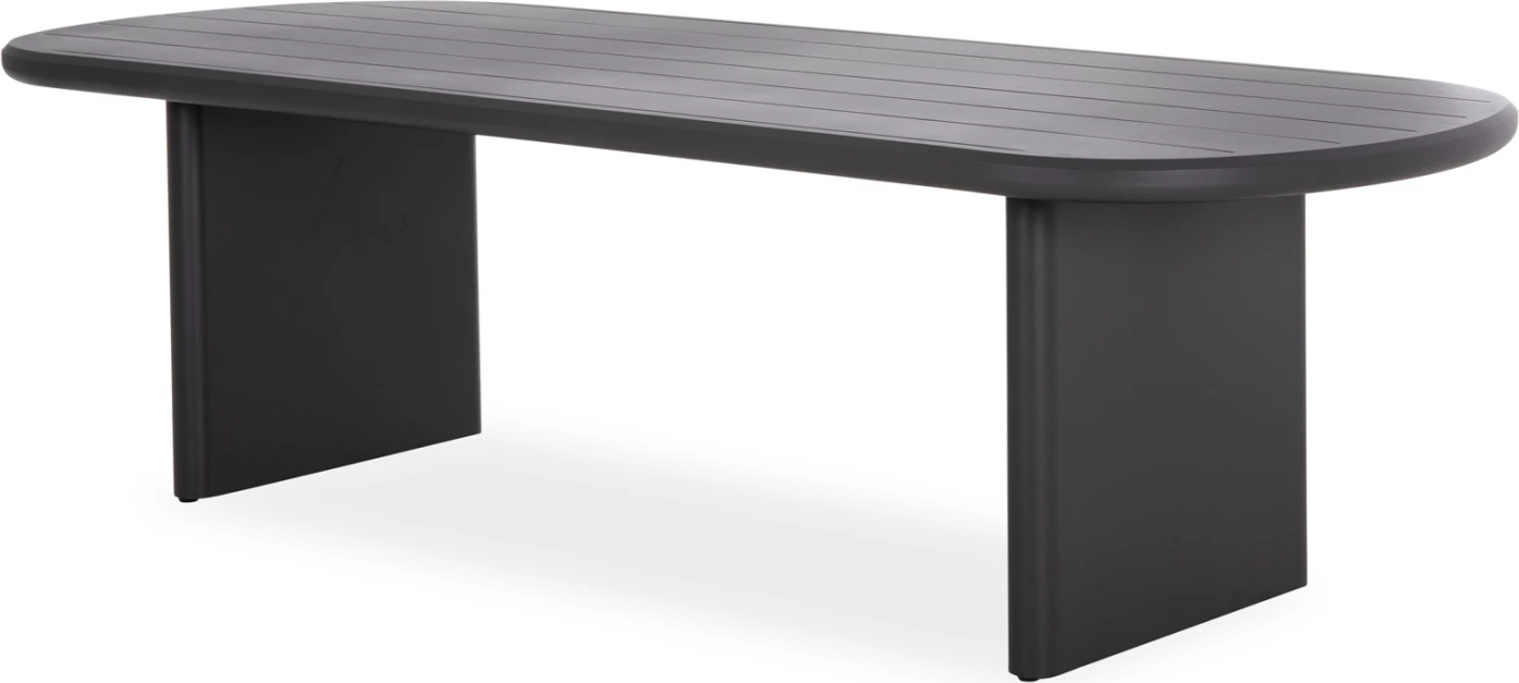 Tavolinë ovale për ngrënie jashtë, alumini gri, ABSOLUTION CD6464.01, 260x108x75cm