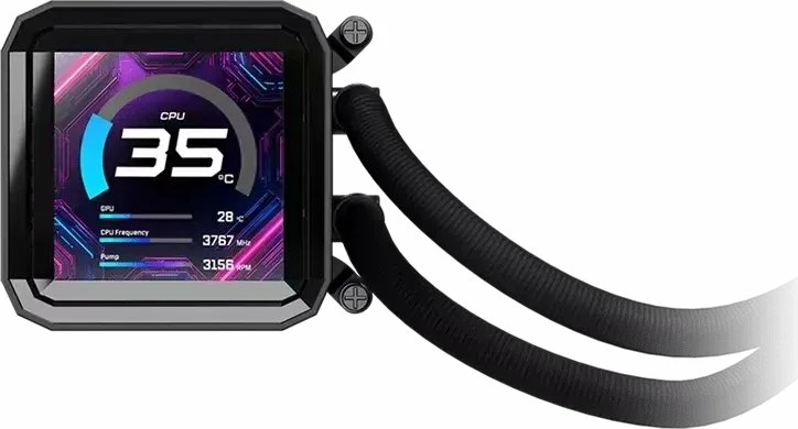 Ftohës uji AIO për CPU ASRock Phantom Gaming 360 LCD 360mm ARGB, 3x120mm (90-APGA36-BAAGA5), i zi