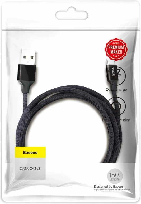 kabllo USB-A në MicroUSB Baseus Yiven 1.5m, e zezë