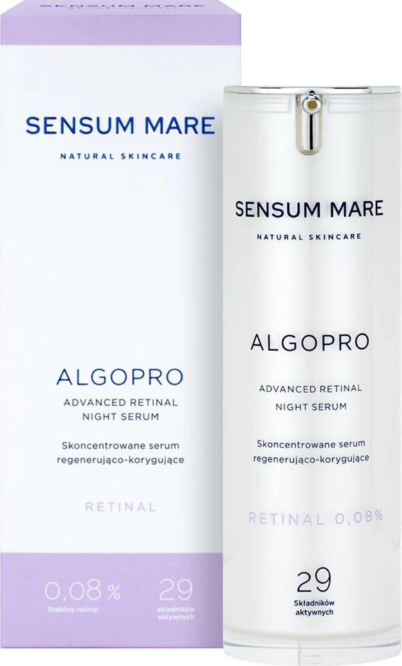 Serum rigjenerues dhe korrigjues për femra Sensum Mare Algopro 0.08% retinal, 30ml