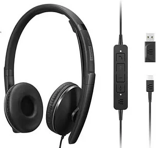 Kufje Lenovo Wired ANC Headset Gen 2 UC, USB-C, me mikrofon, të zeza