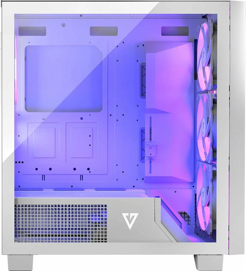 Kasë Modecom Perun Apex ARGB AT-PERUN-4F-ARGB-20-000000-0002 Midi Tower ATX, 4x140mm ARGB, USB-C, e bardhë