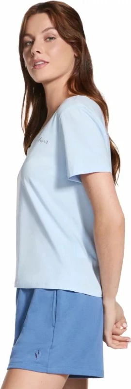 Maicë Skechers Signature V-Neck Tee TP167-SWBL, e kaltër [Madhësia: M]