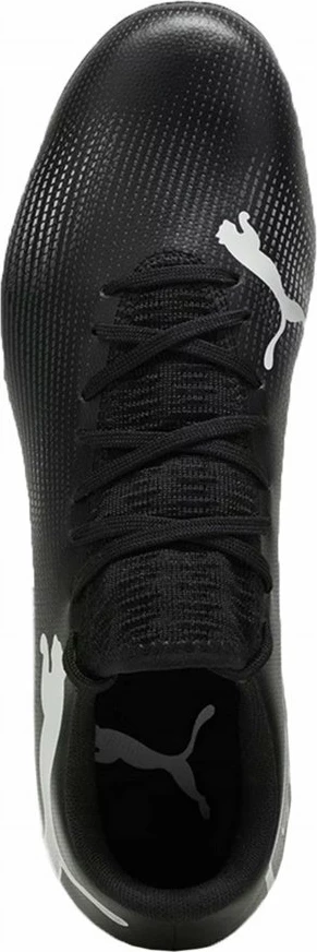 Këpucë futbolli Puma FUTURE 7 Play FG/AG, nr. 44.5, zi me detaje të bardha