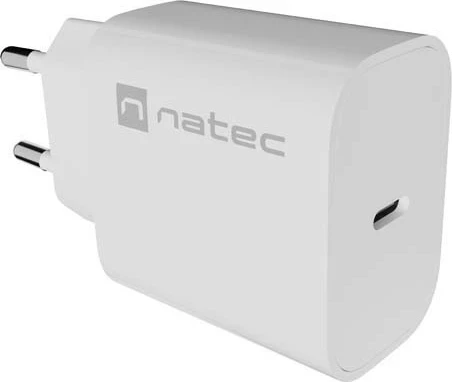Karikues Natec Ribera 20W USB-C, i bardhë