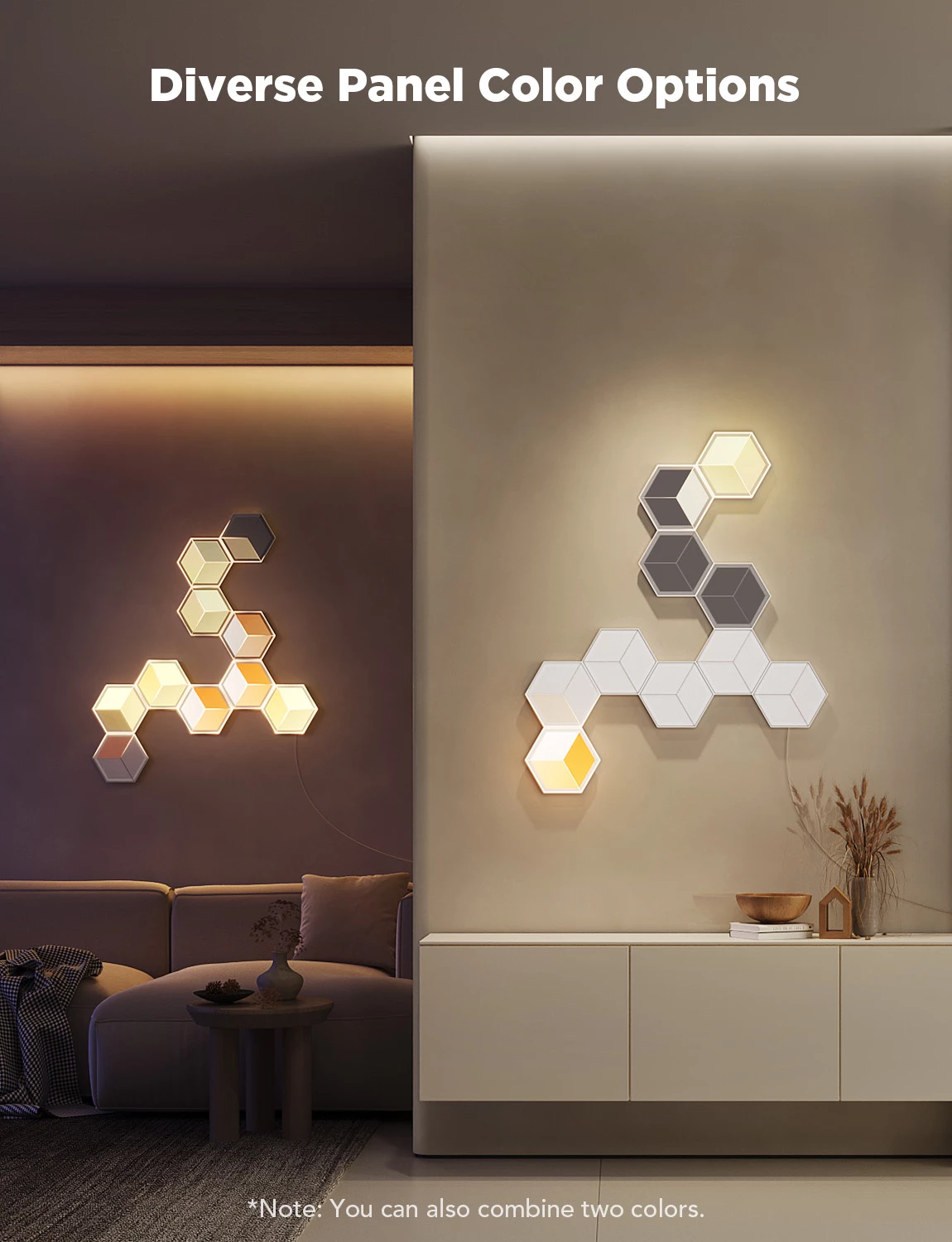 Panel dritash LED Govee Glide Hexagon Light Panels Ultra, RGBIC, Wi‑Fi, 7 copë