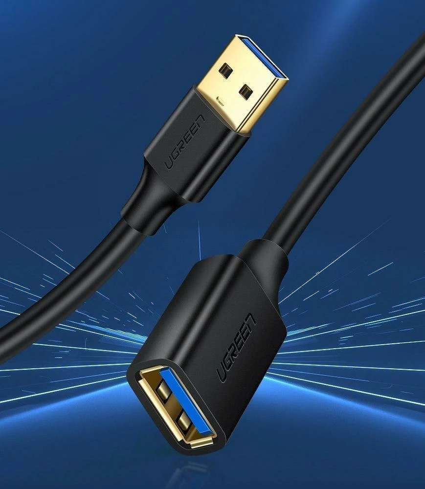 Kabllo zgjatëse USB-A Ugreen US129 USB 3.0 1.5 m Male-Female, e zezë